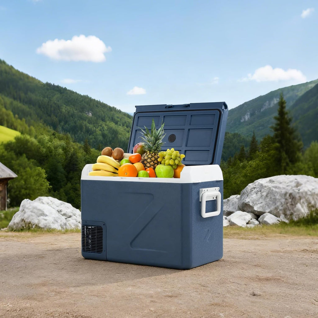 ICF41 12 Volt Car Refrigerator,42QT/40L Portable Freezer Electric Cooler -4℉~68℉,12/24V DC 100-240V AC Car Fridge for Camping, Road Trips, RV, Truck
