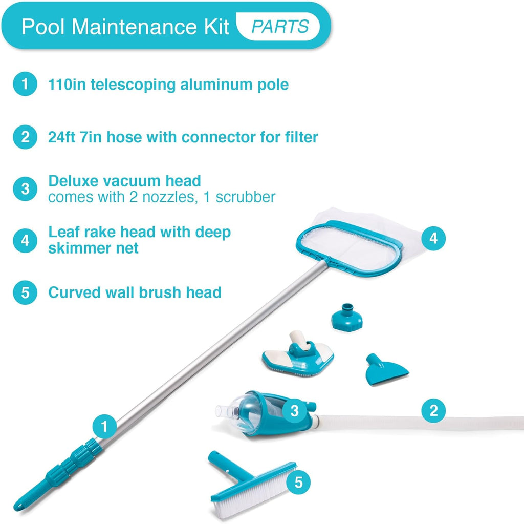 INTEX 26367EH Ultra XTR 24ft x 12ft x 52in Above Ground Swimming Pool Set with Sand Filter Pump and Deluxe Automatic Vacuum Cleaner