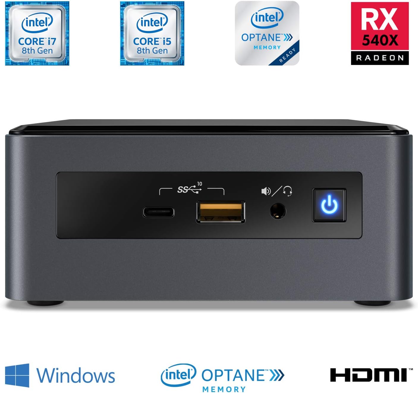 Intel NUC 8 Mainstream-G Mini PC with SSD & Windows 10 - Core i5