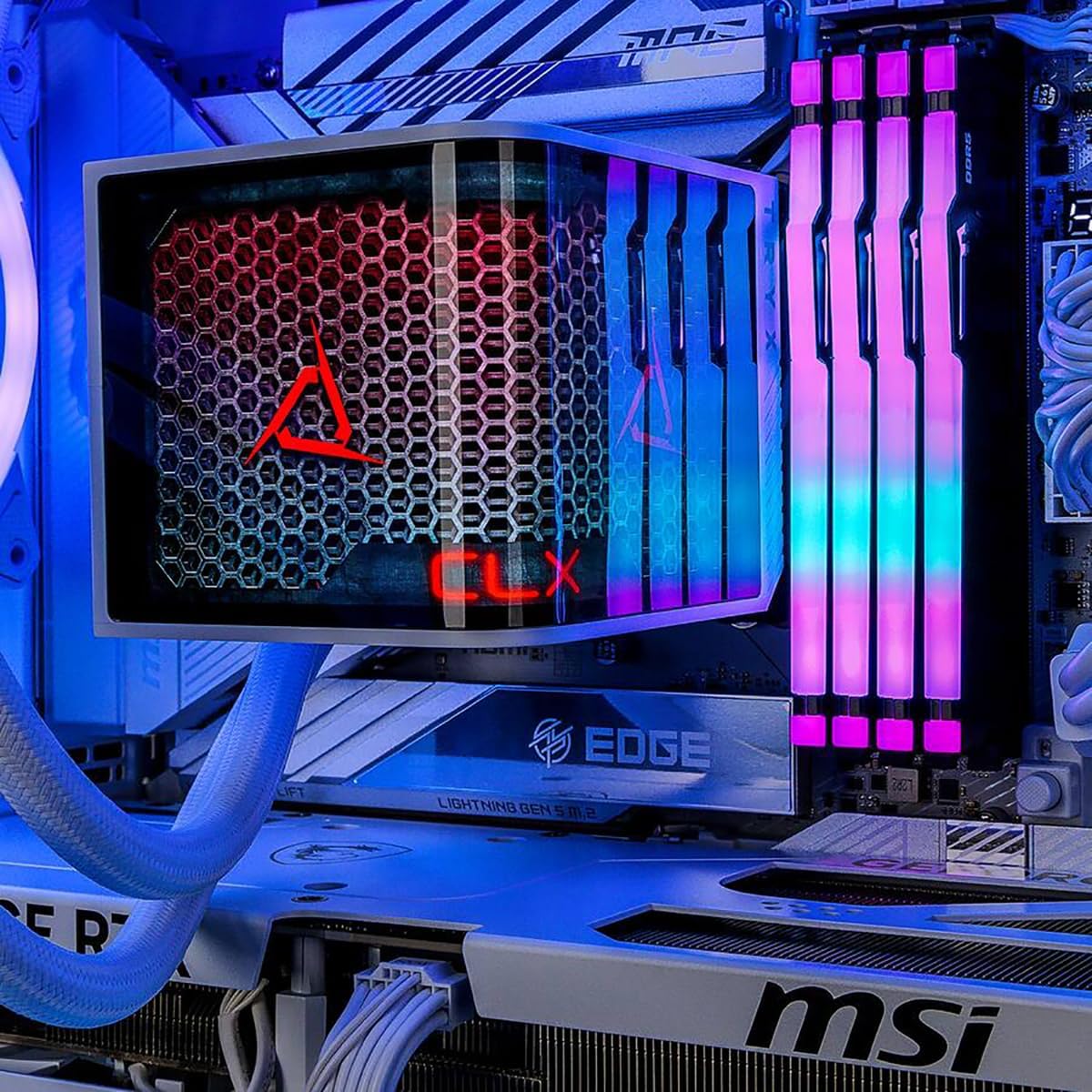 CLX Horus Gaming PC - Intel Core Ultra 9 285K 3.7GHz, GeForce RTX 5080, 4TB NVMe M.2 SSD, 192GB DDR5 RGB Memory, 360mm AIO, WiFi, Windows 11 Home, White