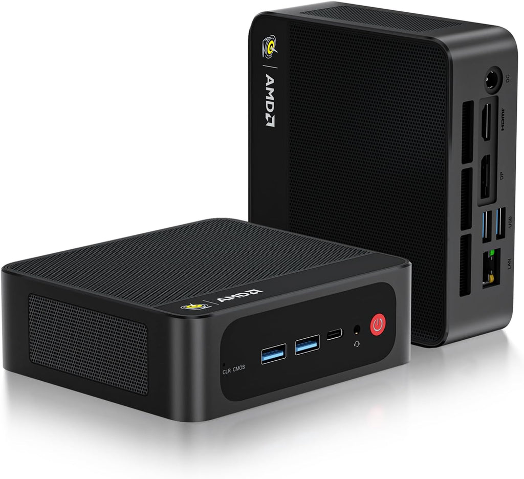 Beelink Mini PC, AMD Ryzen 7 6800U(8C/16T, Up to 4.7GHz), 24GB LPDDR5 RAM 500GB PCIe4.0 x4 SSD, SER5 MAX Desktop Computer Support 4K Triple Display/DP/HDMI/Type-C/WiFi 6/BT5.2/2.5GB LAN, Office/Home