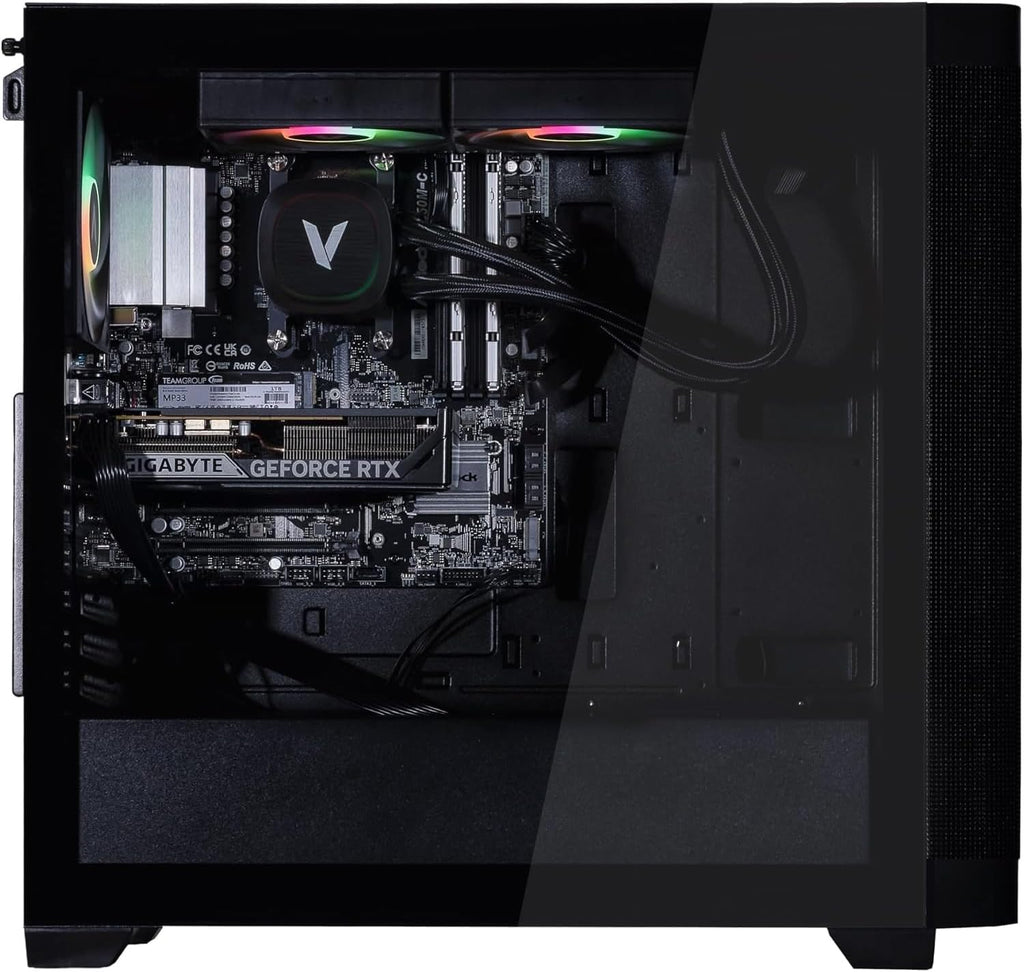 Velztorm Pilum Gaming Desktop PC (AMD Ryzen 7 5700X, GeForce RTX 5060, 16GB DDR4, 1TB PCIe SSD, 120mm AIO, 750W PSU, RJ-45, 1 Display Port, HDMI, Win 11 Home)