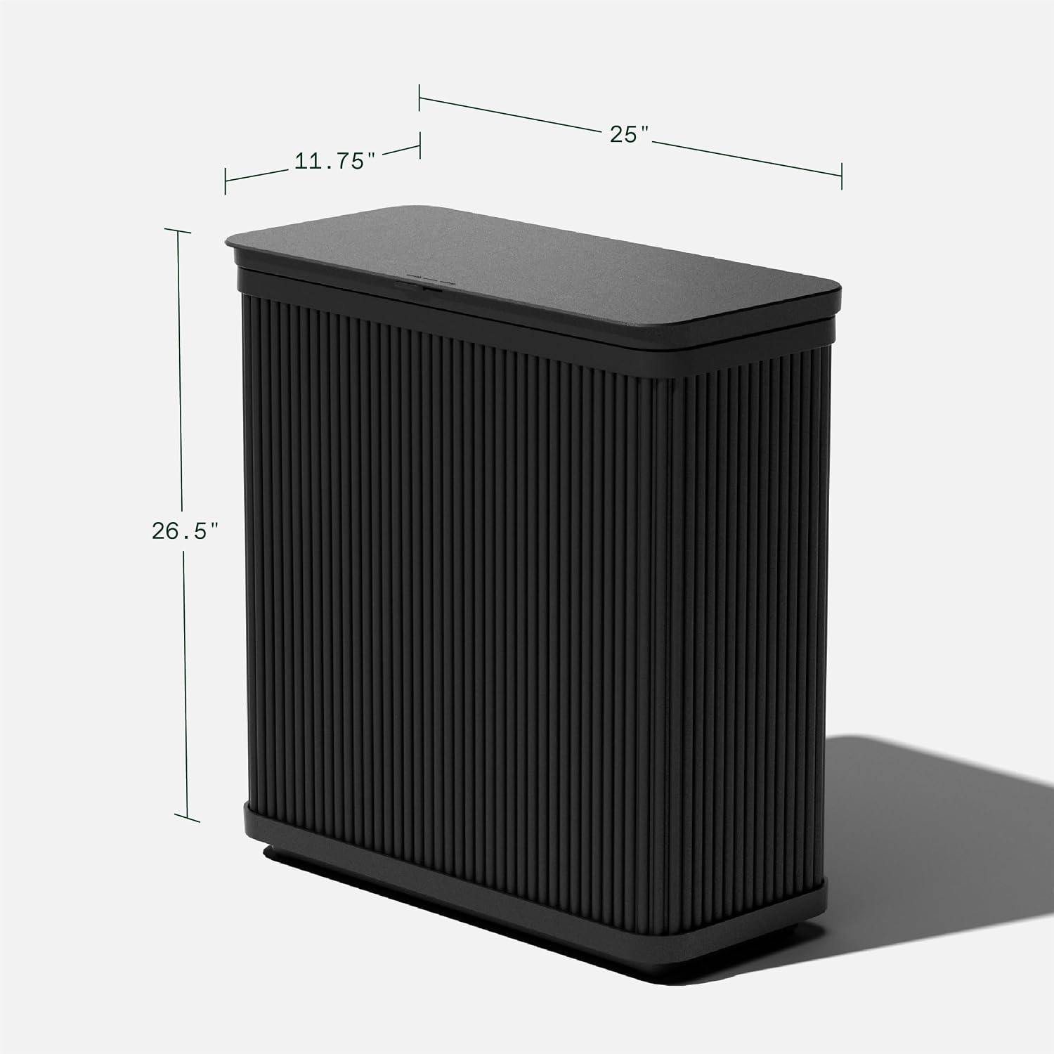 Veradek Tambour Series Outdoor Trash Can with Lid – All-Weather Waste Bin for Patio, Pool, BBQs & Parties | Durable Dual Bag System up to 30 Gallons | Modern Design for Backyard or Deck