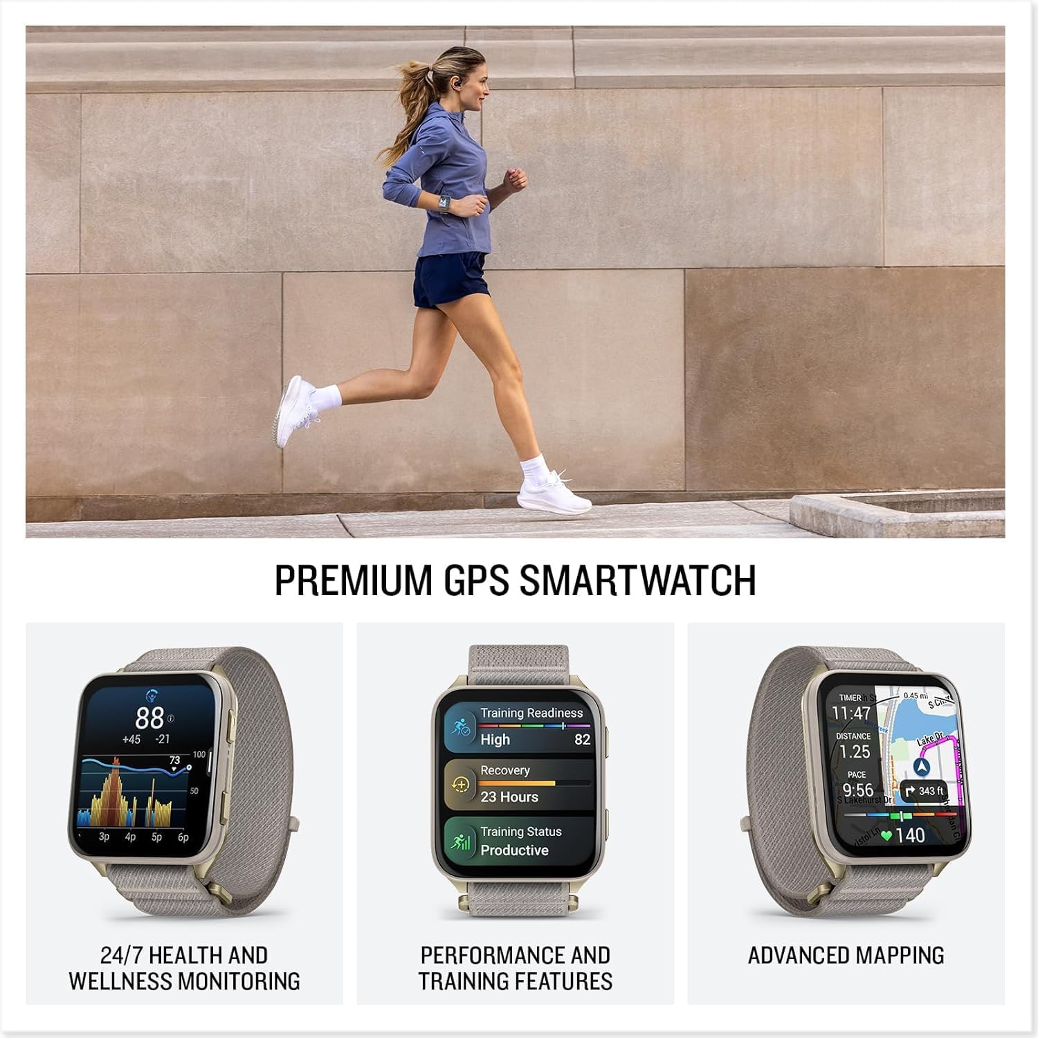 Garmin Venu X1 Thin & Lightweight GPS Smartwatch, Soft Gold | AMOLED Display, Advanced Health and Fitness Features, Sleep Tracking, 100+ Sports Apps | Signature Series Power Bundle