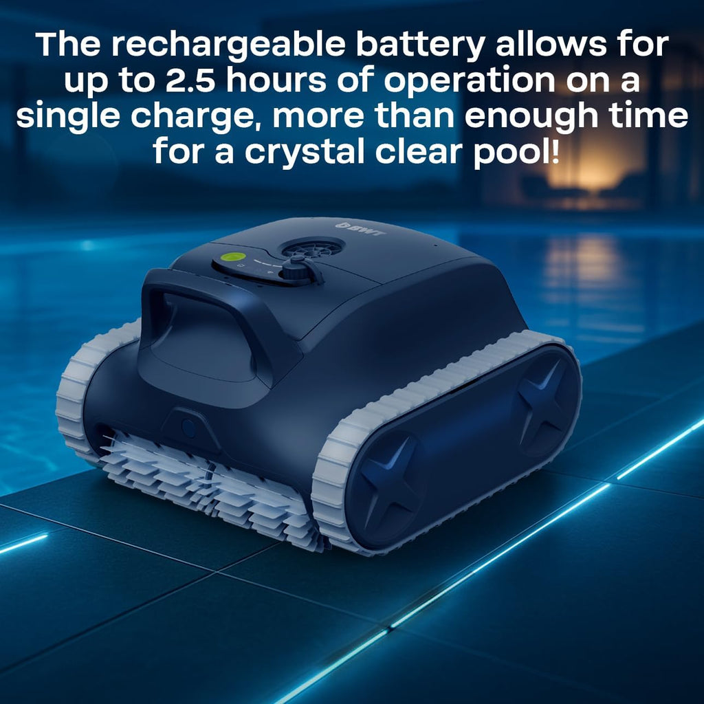 BWT ES Nano Cordless Robotic Pool Cleaner, Cleans Floor, Walls & Waterline, Up to 2.5-Hour Runtime, 3,500 GPH Suction, for Above-Ground & In-Ground Pools