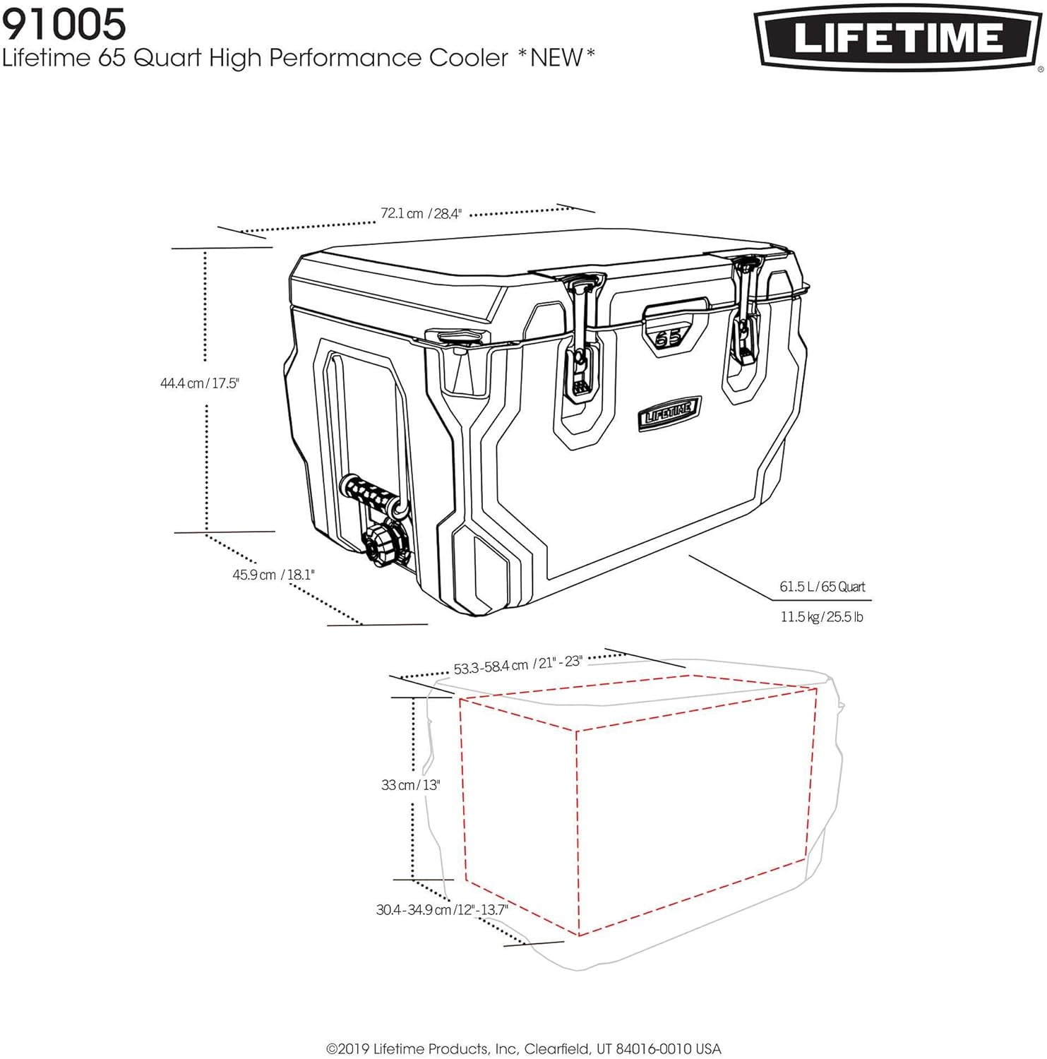 Lifetime Hard Cooler, High Performance Ice Chest