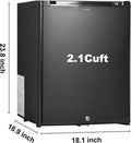 SMETA Semi Truck Refrigerator 2.1 Cu.ft, RV Lockable Mini Fridge, 110V/12V Absorption Compact Portable Stand Cooler Quiet No Noise for Truck Sleeper RV Camper Outdoor Bedroom Caravan, Black