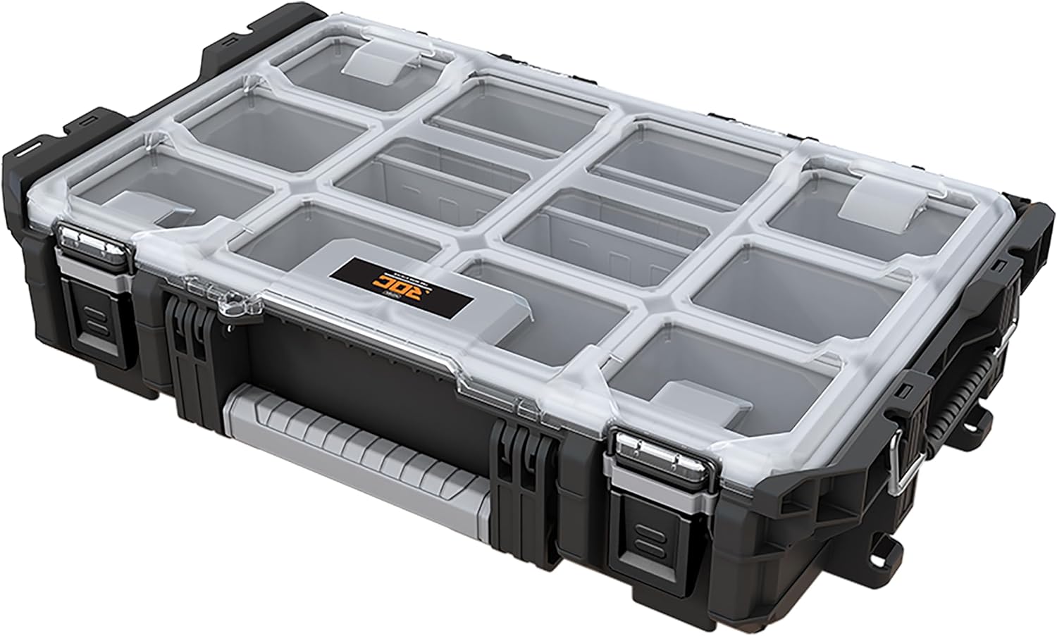 Keter ROC Pro Gear Heay Duty Organiser, 25 Year Warranty, Removable Bins, Stackable, Lightweight, Durable, IP54 Water Resistant, Black