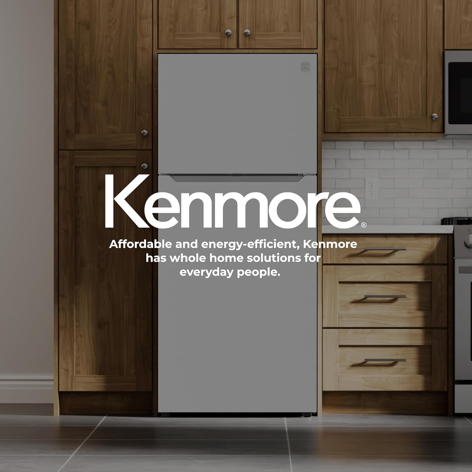 Kenmore 30' Top Mount Refrigerator with Freezer - Adjustable Shelving, Humidity-Controlled Crispers, LED Lighting, ENERGY STAR Certified, Garage Ready, 18.1 cu. ft. Capacity - White