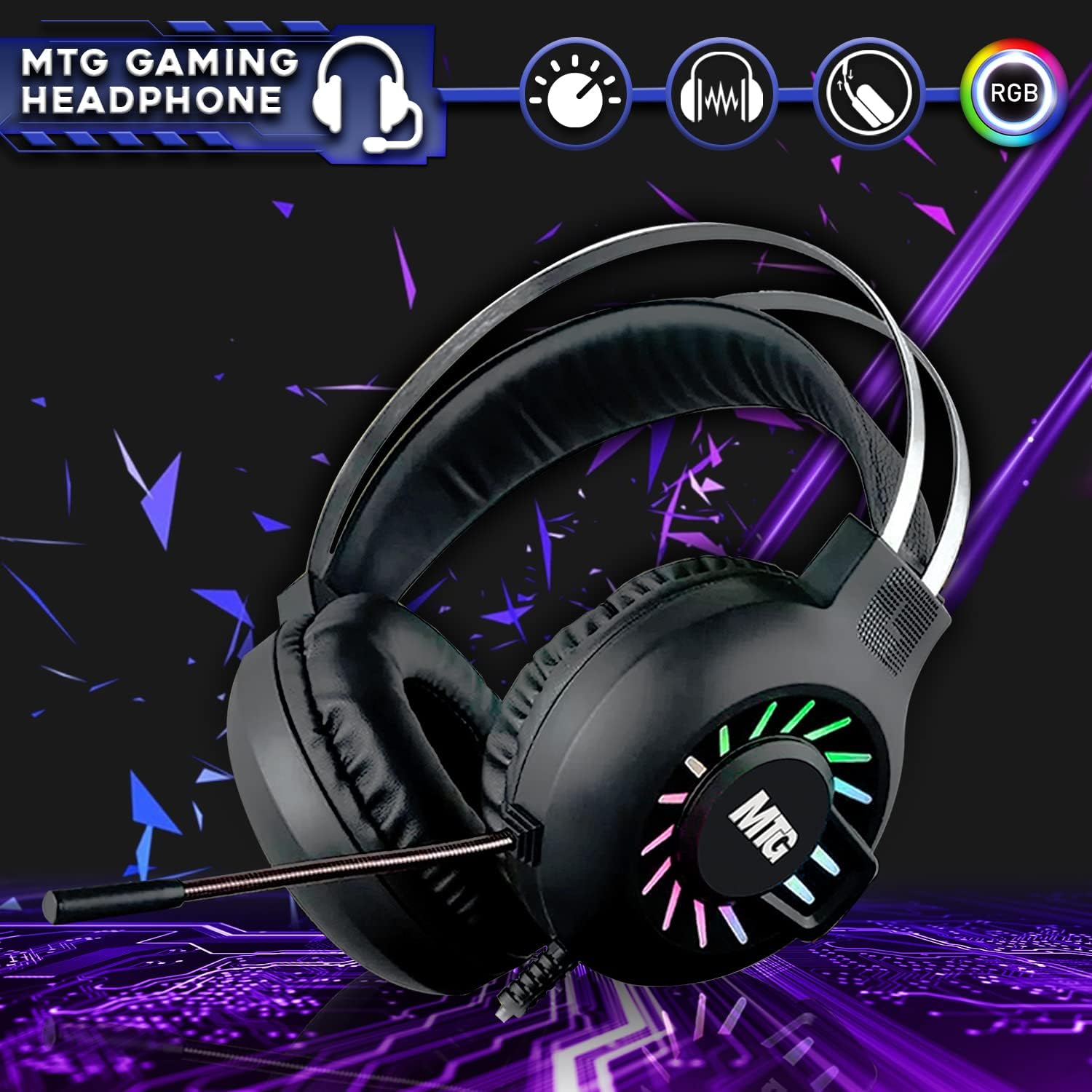 TechMagnet Gaming Desktop PC, Intel i5 6th Gen, Zeus Pro 6, RX 550, 16GB RAM, 256GB SSD + 1TB HDD, RGB Keyboard Mouse, Speaker, Headphone, Webcam, Windows 11 (Renewed)