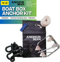 Anchor-Man Box Anchor Kit - Ultimate Boat Anchor Kit, Hot Dipped Galvanized 9 Gauge Steel Boat Anchors for 25'/ 25'+ Boats - Pontoon Boat Anchor Kit Box Size, Large Pontoon Anchor Boat Kit