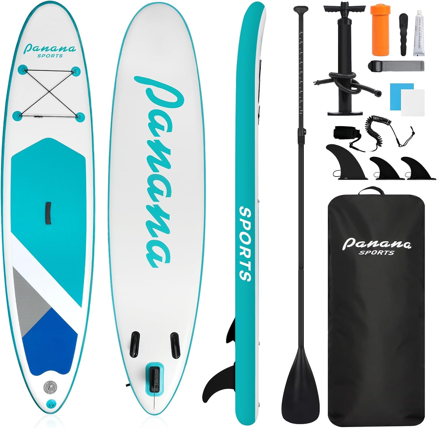 Panana Inflatable Stand Up Paddle Board, 10' SUP Paddleboard Kayak, Blow Up Paddle Boards for Adults Youth with Accessories Kit Anti-Slip EVA Deck