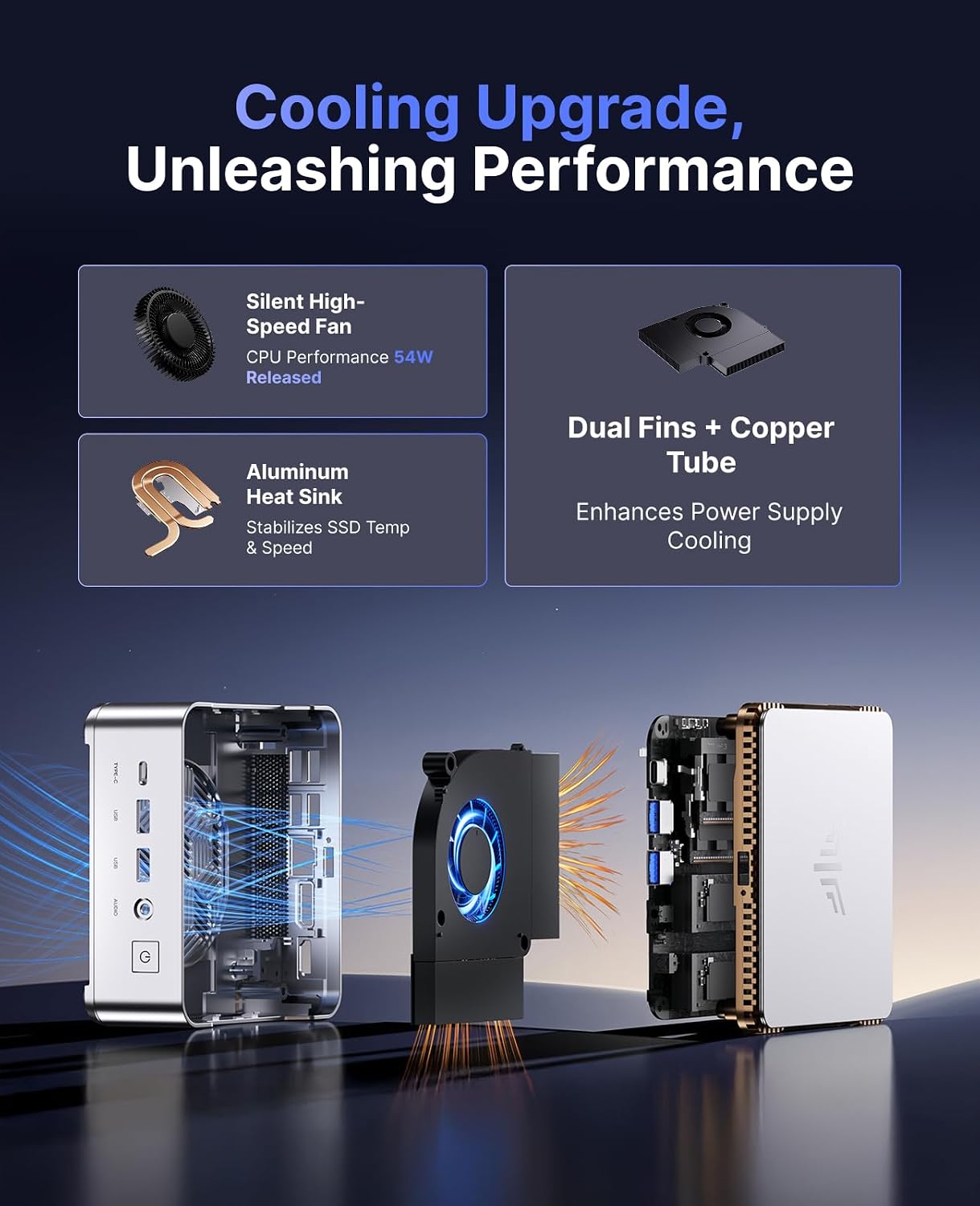 KAMRUI Hyper H2 Mini PC, Core i9-14900HX (24C/32T, up to 5.8GHz), 32GB DDR4 1TB M.2 NVMe SSD, Triple 4K, WiFi 6E, Bluetooth 5.2