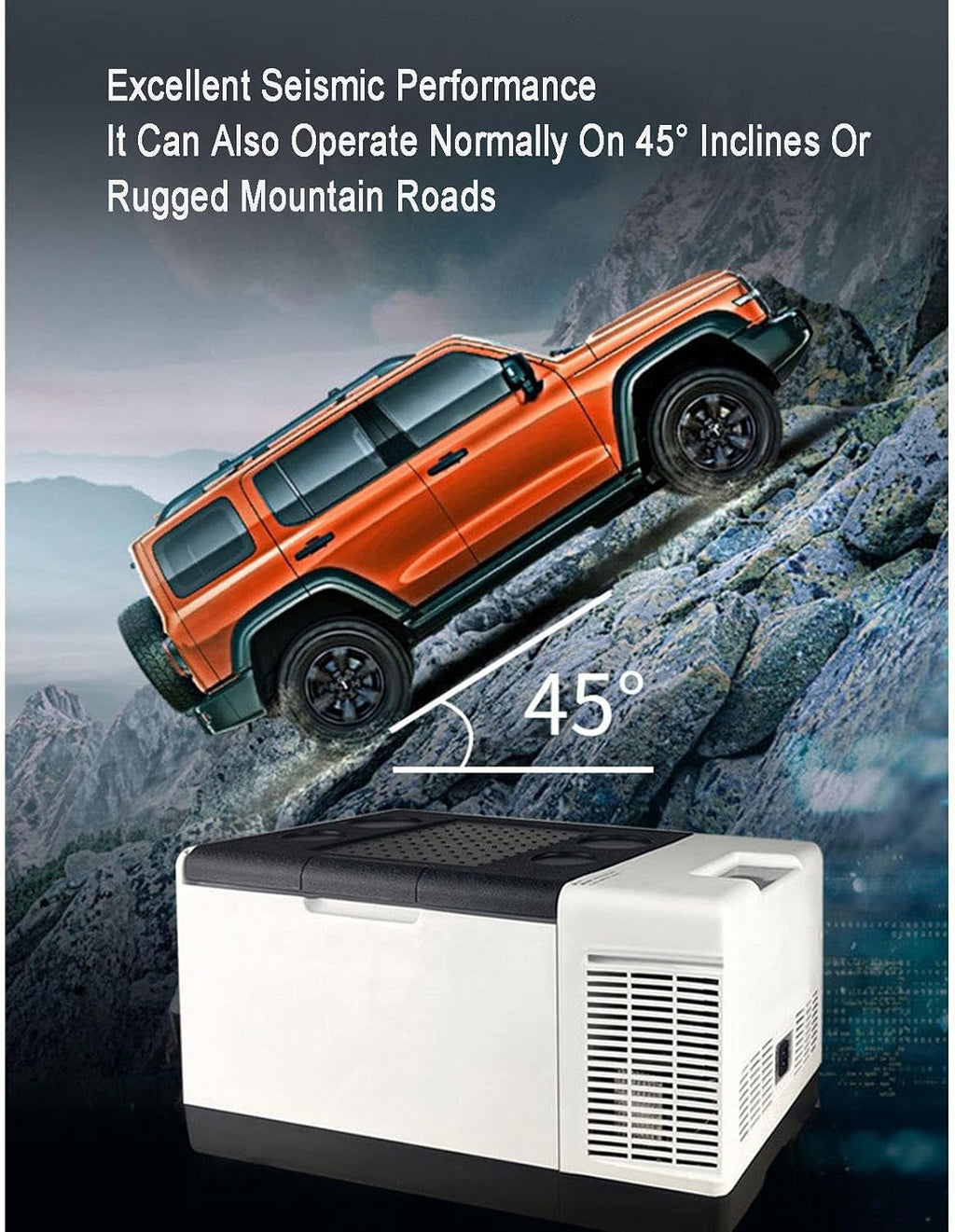 Car Refrigerator, Outdoor Compressor Car Refrigerator Portable Freezer Fridge 12V/24/V Electric Coolers for Truck Van RV Camper SUV Travel Camping Road Trips