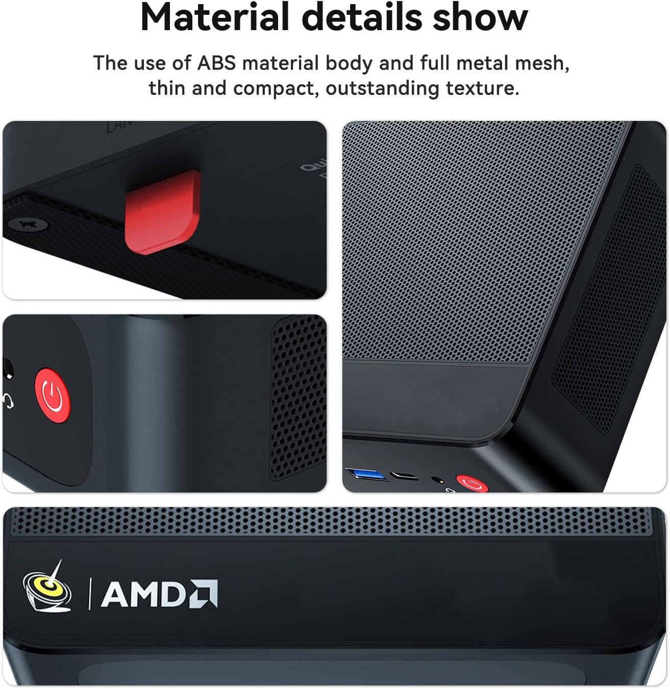 Beelink Mini PC AMD Ryzen 5 5625U (up to 4.3GHz, 6C/12T), Mini Computers 16G DDR4 RAM 480GB M.2 2280 NVME SSD, 4K Triple Display/WiFi6/BT5.4/2.5G LAN