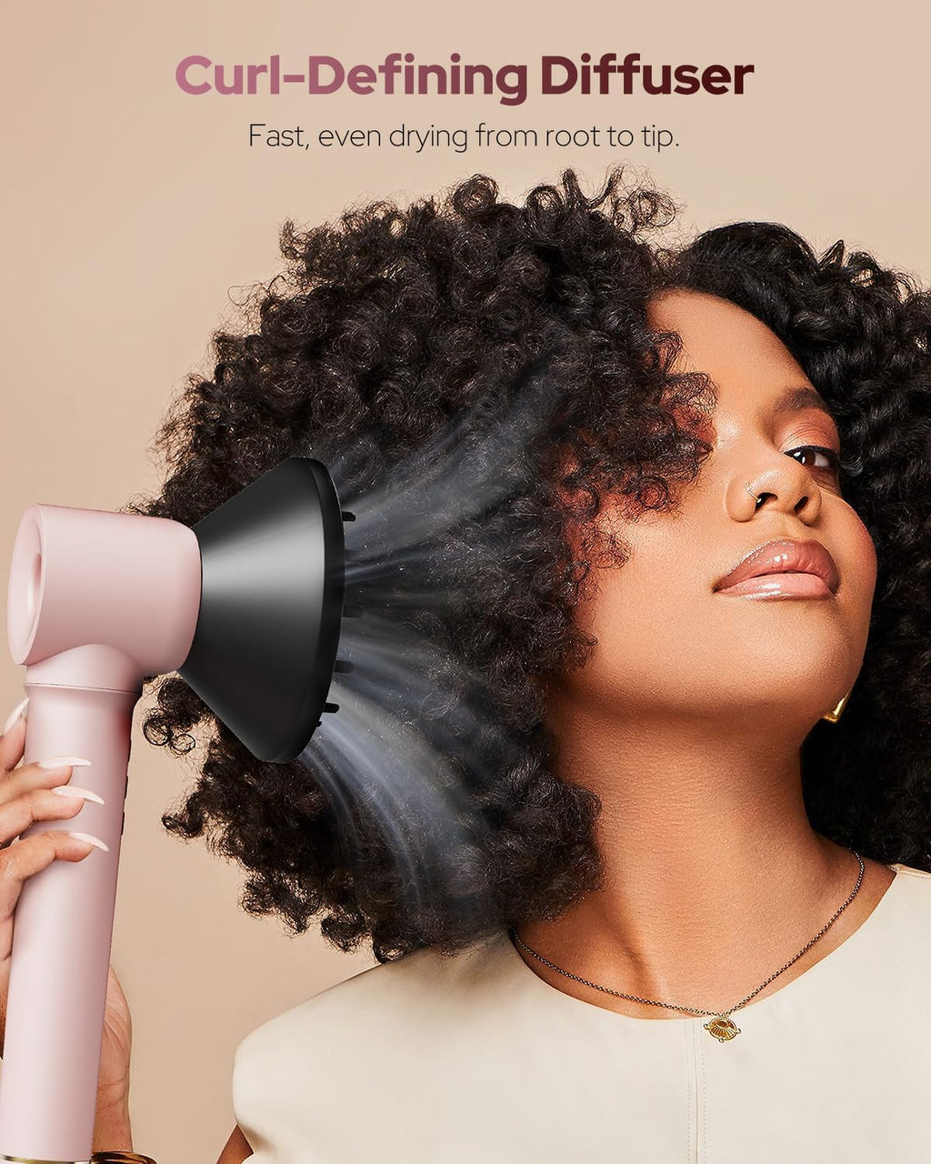 IBAYS 7 in 1 Hair Dryer Brush & Hair Styler, 110,000 RPM High-Speed Blow Dryer with Negative Ions for Frizz-Free Styling Fast Volumizing Curling Drying Straightening, Blow Dryer with Travel Case