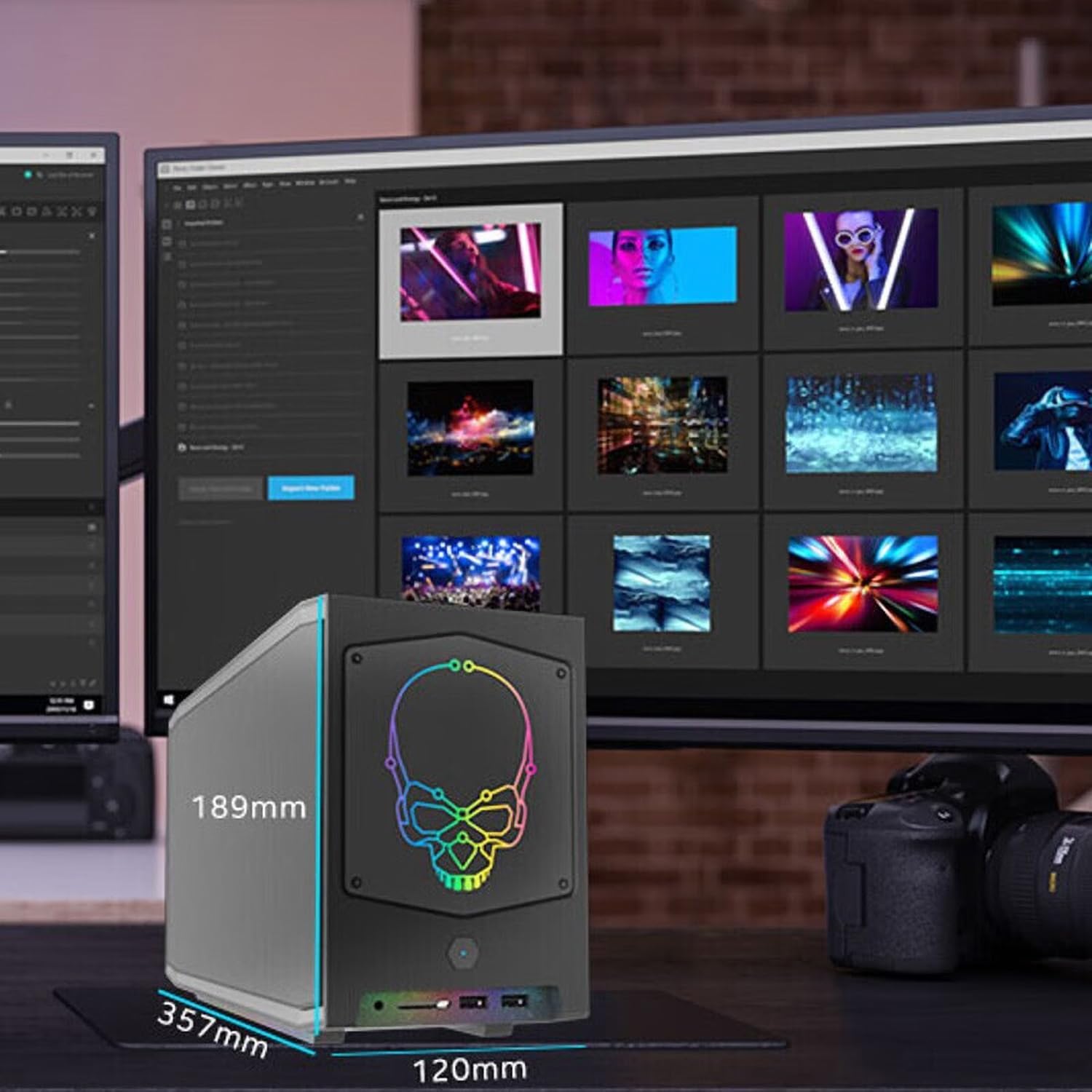BRENUC11BTMi7 Mini pc Gaming, i7-11700B 4.9GHz,Discrete GPU Ready (PCIe4.0 x16 Slot 12'),4K Gaming, 32GB RAM 1TB SSD, Triple 4K Display, WiFi 6E & 2.5G LAN,for Serious Streaming & Work
