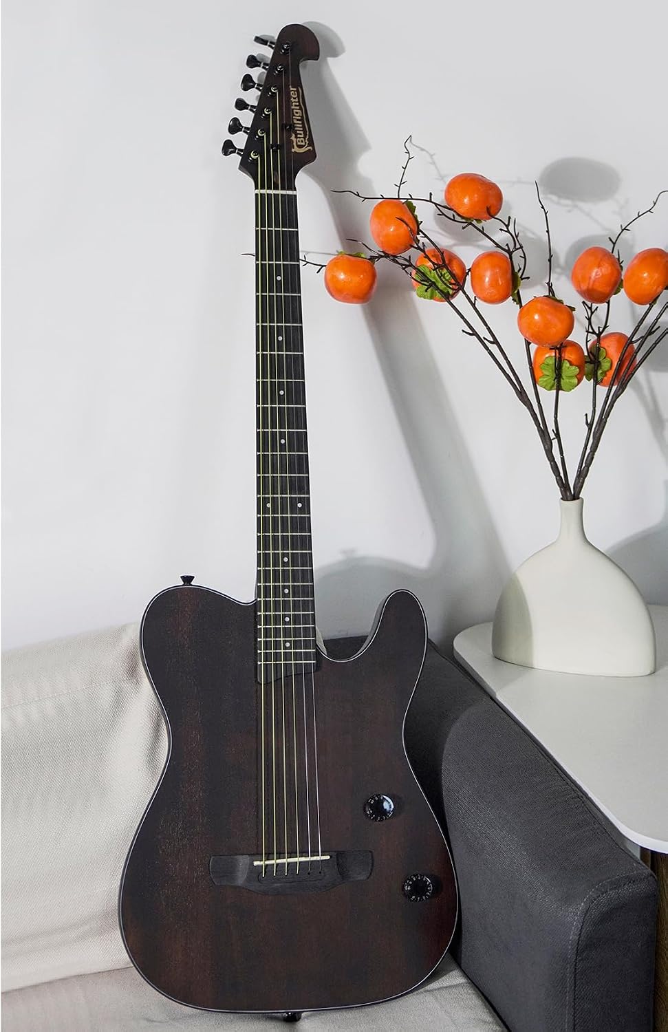 Bullfighter Silent Guitar Steel 6 String Travel Electronic Classical Portable Built in Pickups Steel Guitars Case Bag, Strap, Strings