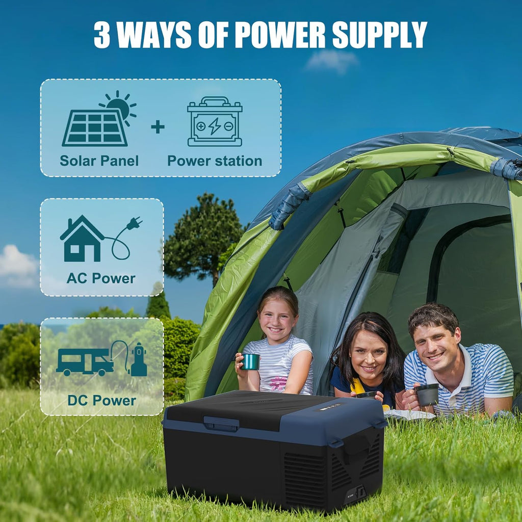 KI15 12 Volt Refrigerator,Portable Freezer,16 Quart(15L) Car Cooler,12V Car Fridge,12/24V DC 100-240V AC for Camping, Travel, Truck, RV, Boat -4℉~68℉