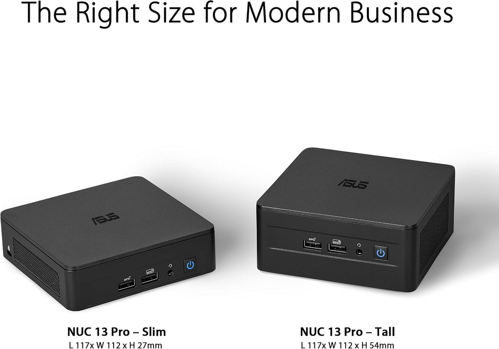 ASUS NUC 13 Pro Slim Barebone with Intel 13th Gen Core i5-1340P, Up to 64GB DDR4 RAM, Triple Storage Design, Thunderbolt™ 4, Wi-Fi 6E & Bluetooth 5.3, with VESA Mount Included