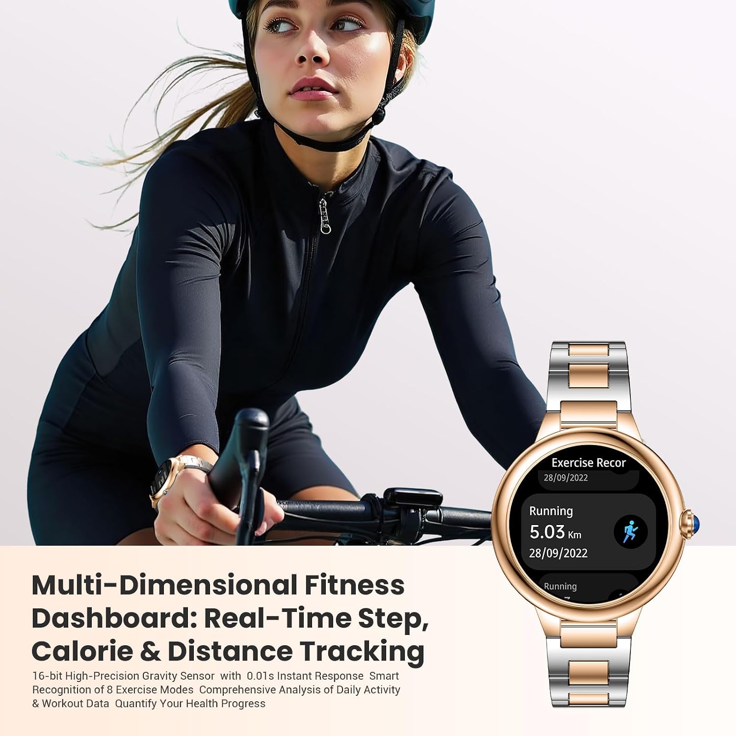 SOUYIE 2026 Luxury Smart Watch for Women, 1.19' AMOLED Display, DA GPT Smartwatch, Heart Rate, Sleep Monitor, 107 Sports Modes Fitness Tracker, Compatible with iOS & Android