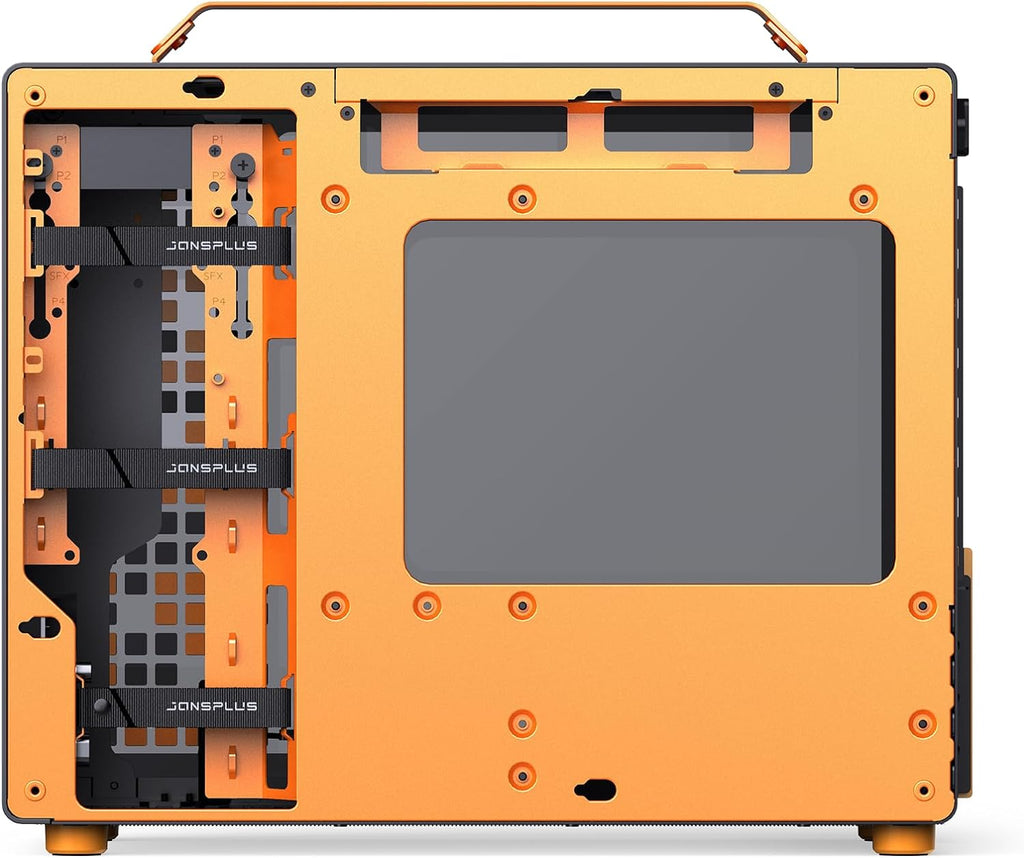 JONSBO/JONSPLUS Z20 Orange/Black Micro-ATX Mini Tower Pc Case,with Detachable Carrying Handle, Mini Size, High-Performance Hardware Compatible, Support 240AIO, H160mm Cooler,Orange/Black