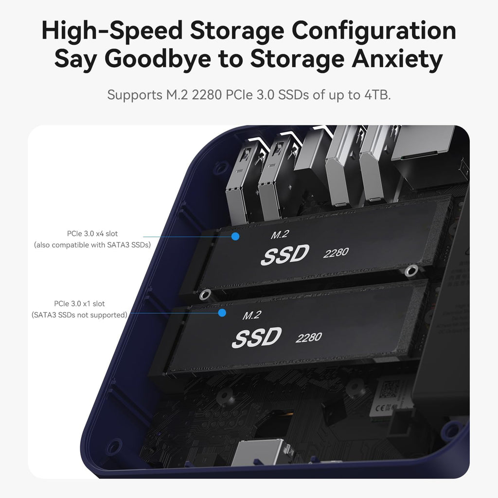 Beelink EQmini Mini PC, Intel Twin Lake N150 12G LPDDR5 500G SSD Mini Computer, WIFI6/BT5.2/1000M LAN Small PC Support Dual-Screen Display, Built-in Power Supply for Office/Home Theater/Education