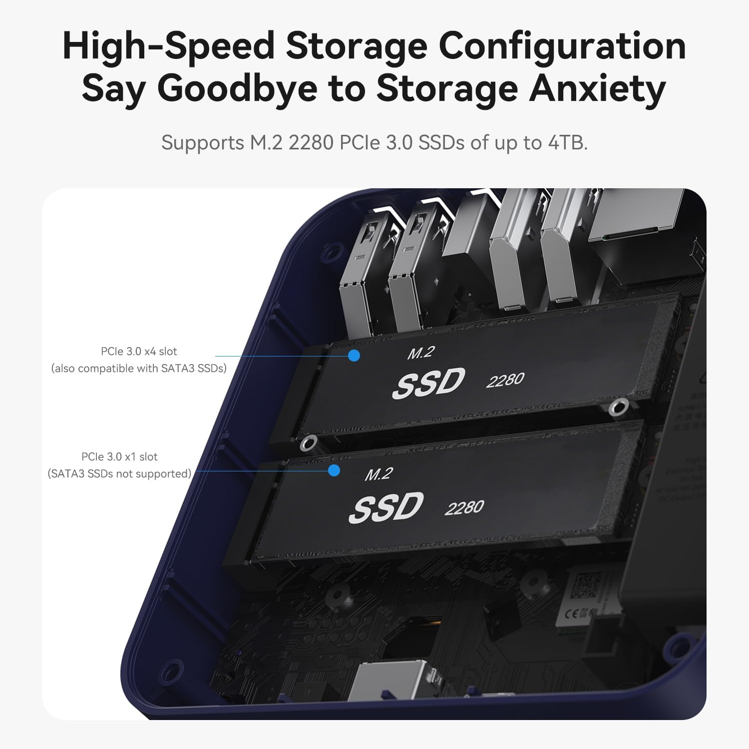 Beelink EQmini Mini PC, Intel Twin Lake N150 12G LPDDR5 500G SSD Mini Computer, WIFI6/BT5.2/1000M LAN Small PC Support Dual-Screen Display, Built-in Power Supply for Office/Home Theater/Education