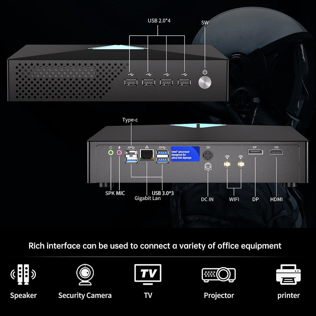 Mini Gaming PC, Desktop Computer Core i9-10900F 10 Cores Upto 5.2GHz, Win-11 Pro, 32G DDR4| 1T NVME SSD, GeForce RTX3050 6G, Type-C/HDMI/DP Ports, 8K@60Hz, WiFi6E/BT5.3 for Video Editing