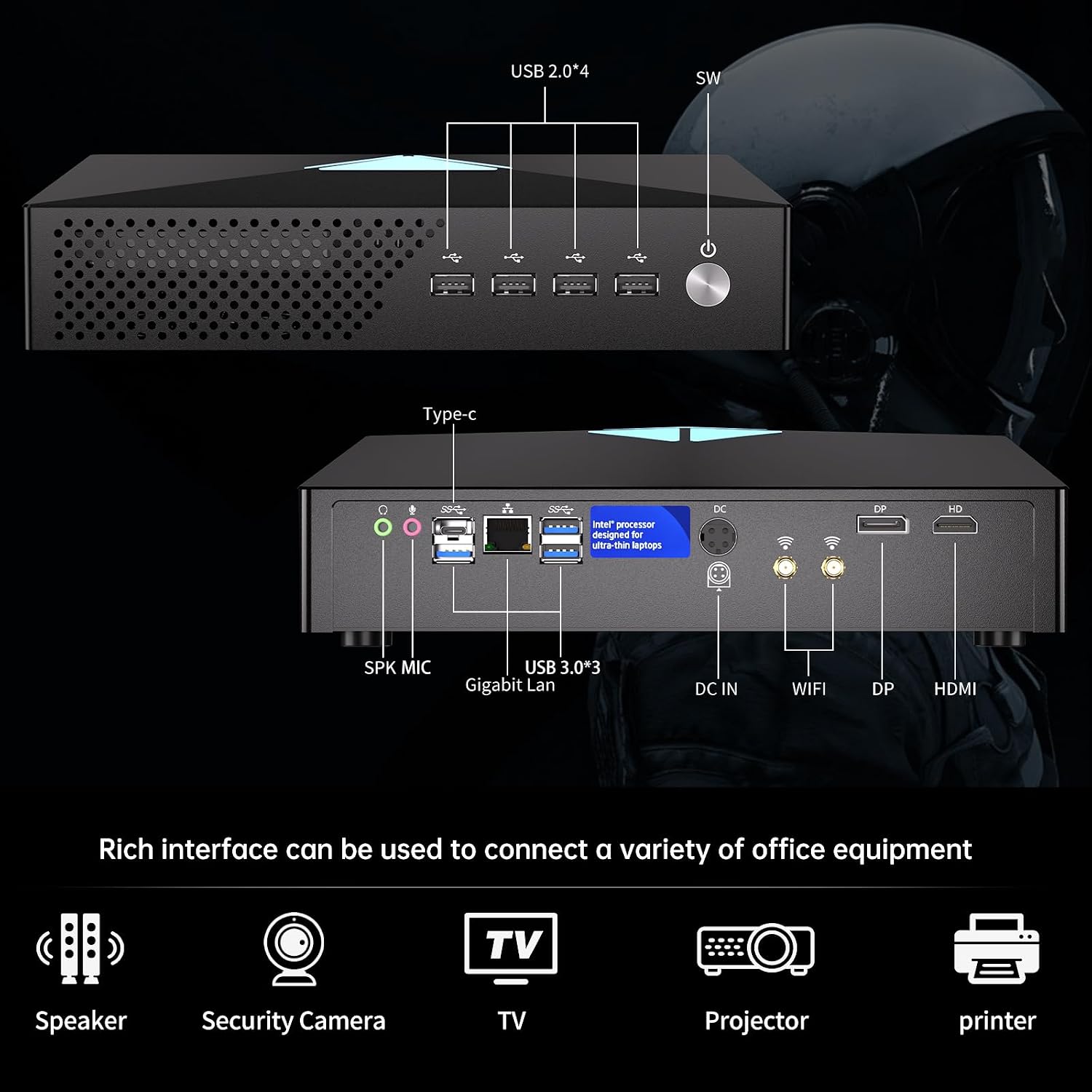 Mini Gaming PC, Desktop Computer Core i9-10900F 10 Cores Upto 5.2GHz, Win-11 Pro, 32G DDR4| 1T NVME SSD, GeForce RTX3050 6G, Type-C/HDMI/DP Ports, 8K@60Hz, WiFi6E/BT5.3 for Video Editing