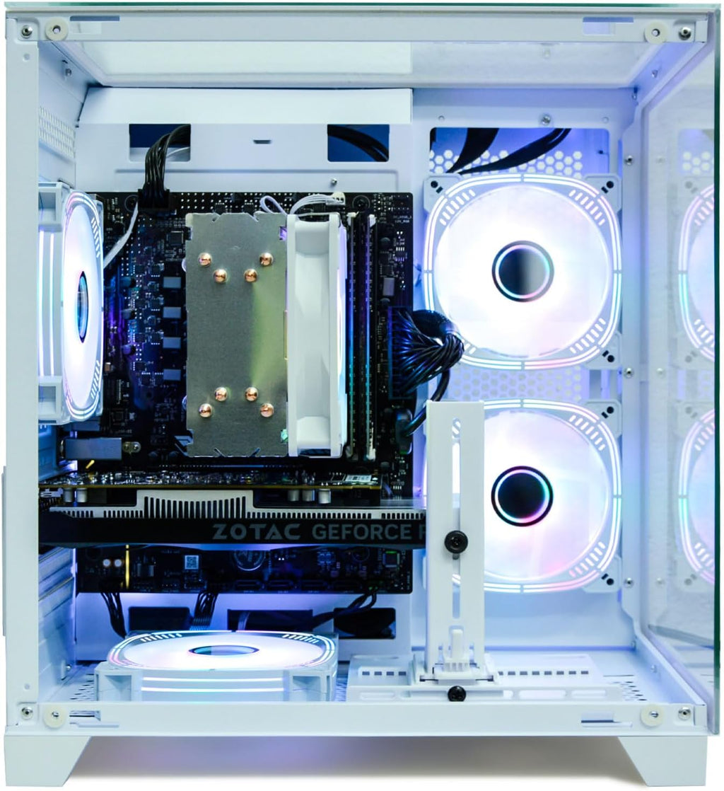 LXZ Gaming PC Desktop, I5-12400F, 2.5GHz, GeForce RTX 3050 6GB, 16GB DDR4 RAM, 1TB NVME SSD, for Gaming and Work, White