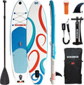 KRKN Discover 10'6' Stand Up Paddle Board, Inflatable SUP with Premium Accessories, Non-Slip Deck, Adjustable Paddle, Camera Seat & Backpack for All Skill Levels