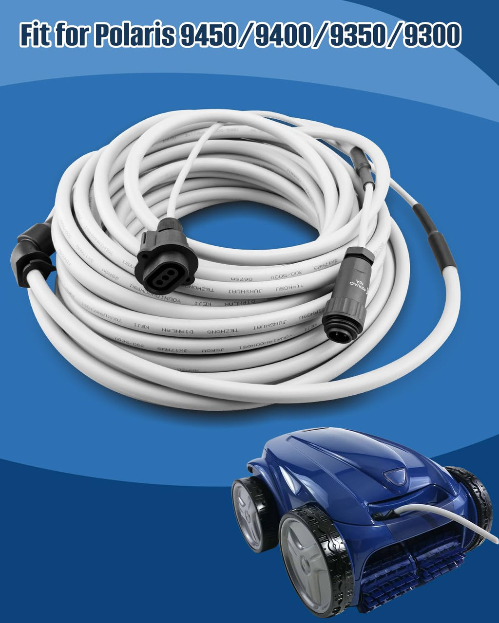 R0516800 Floating Cable Fit for Polaris 9300 9350 9400 9450 Robotic Pool Cleaner, 59FT