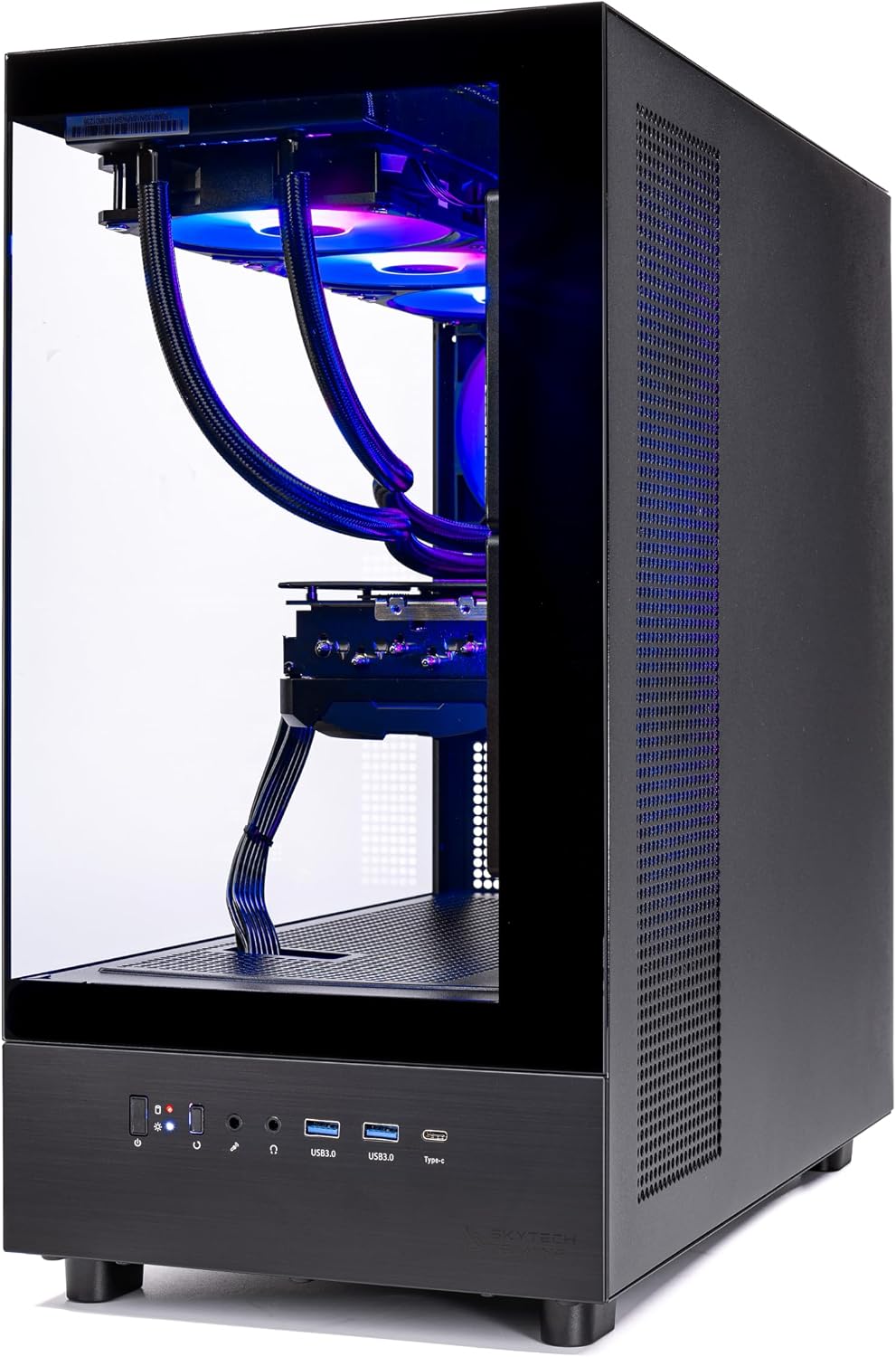 Skytech Azure Gaming PC Desktop, Ryzen 7 7700 3.8 GHz (5.3GHz Turbo Boost), NVIDIA RTX 5070 12GB GDDR7, 1TB Gen4 NVMe SSD, 32GB DDR5 RAM 6000 RGB, 850W Gold PSU, Wi-Fi, Win 11