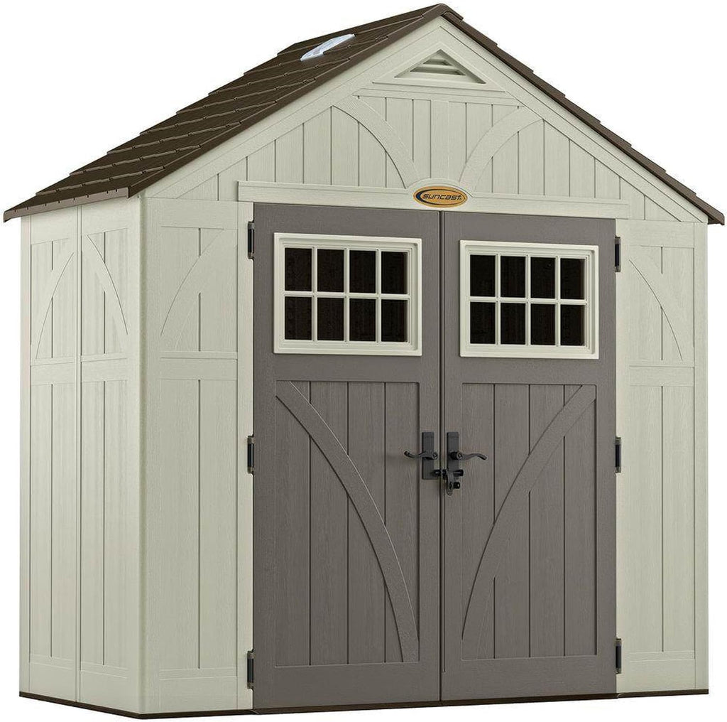 Suncast Tremont 8' x 4' Resin Outdoor Patio and Garden Backyard Storage Shed