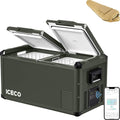 ICECO VL75ProD Portable Freezer for Car, Dual Zone Portable Fridge/Freezer with SECOP, Multi-directional Lid, 0-50°F, Dual USB 12/24VDC&110-240VAC, Car Refrigerator For Car, Home| With Sleeping Bag