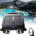 Solar Powered Robotic Pool Skimmer with Solar and Battery Dual Power Supply Mode, Dual Charging Options, 2 Speed Modes, Smart Obstacle Avoidance, Lasts 5h on Cloudy Day
