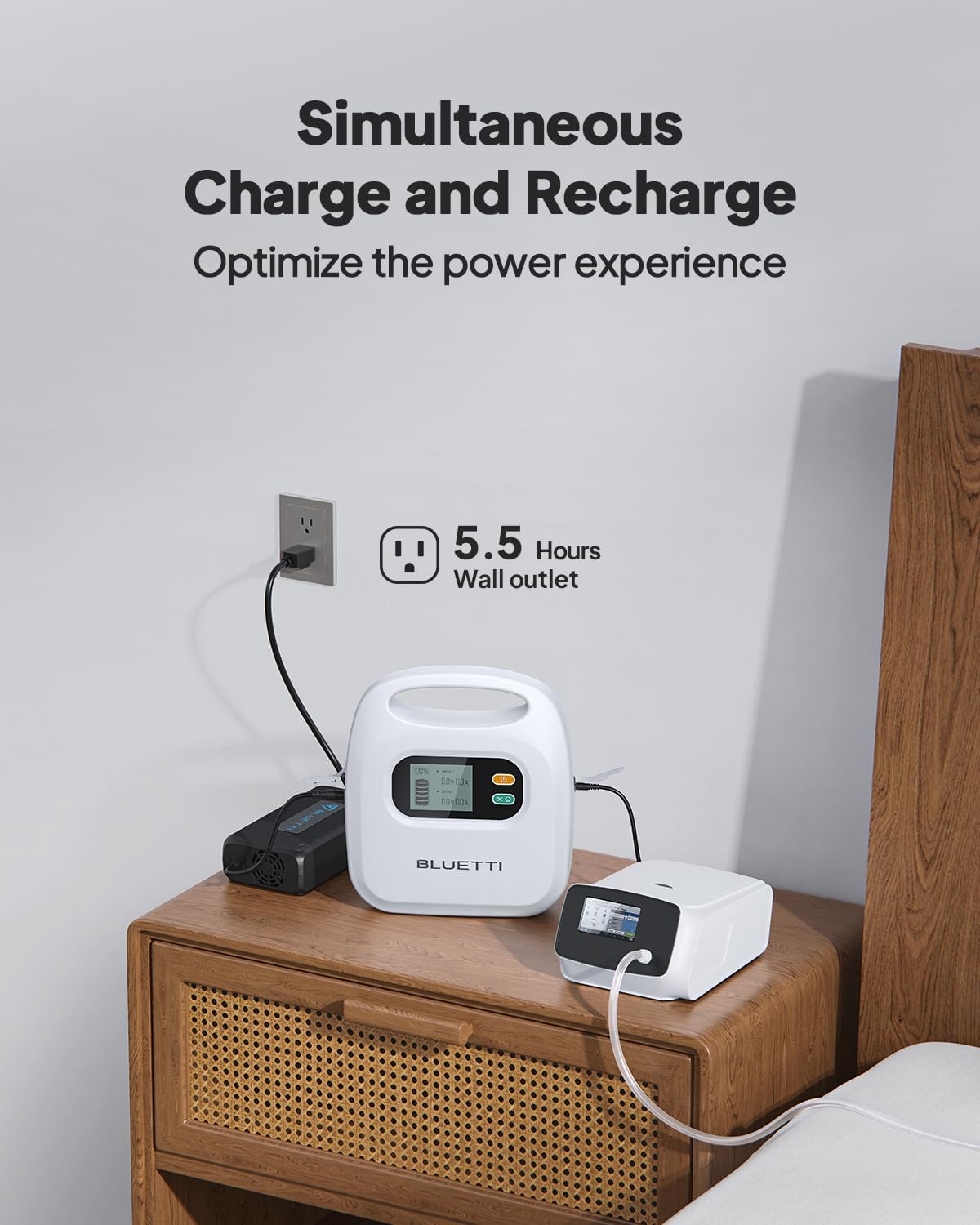 BLUETTI CPAP Battery Backup X30 297Wh Power Supply with Comprehensive Cable Set for ResMed S9, AirSense 10, AirSense 11, AirMini, AirCurve 10, Ideal for Camping & Hurricane Preparedness