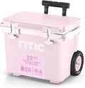 RTIC 22 QT Ultra-Light Wheeled Cooler with Handle, Hard Insulated Portable Ice Chest Box for Beach, Drink, Beverage, Camping, Picnic, Fishing, Boat, Barbecue