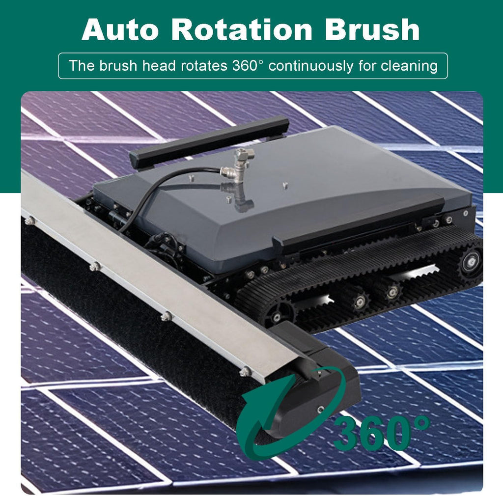 Dual Mode Solar Panel Cleaning Robot(Wet & Dry) | Self-Adjusting 130cm Brush | Smart Edge Dectection | Includes 100m Hose, Water Pumb & Remote