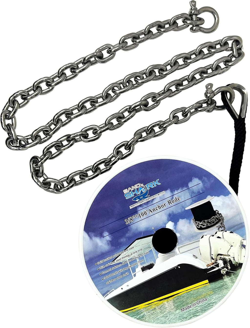 SandShark Premium Fluke Anchor-Retractable Shaft Easy Storage-Aluminum Pontoon Boat Anchor, Jet Ski Anchor. Boats<30 ft. Sand Anchor for Boat, Boat Anchor.