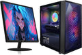 STGAubron Gaming PC Bundle with 24Inch FHD LED Monitor-Radeon RX 550 4G, Intel Core I5 up to 3.7G, 16G RAM, 512G SSD, RGB Fan x 2, Windows 11 Home