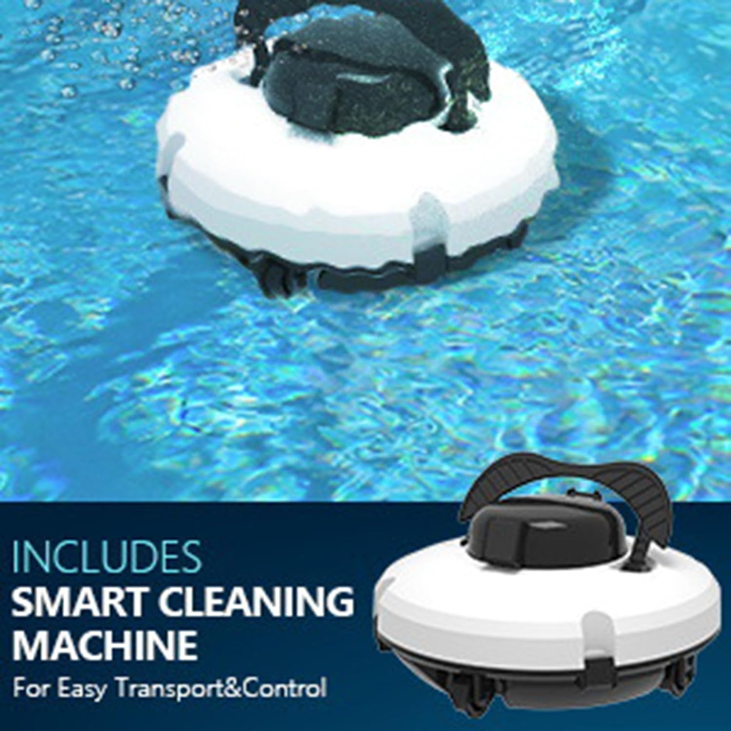Pool Cleaning Robot, Cyclone Suction Technology, Multi-Surface Control System, Efficient Cleaning and Easy Maintenance, Suitable for All Pool Types