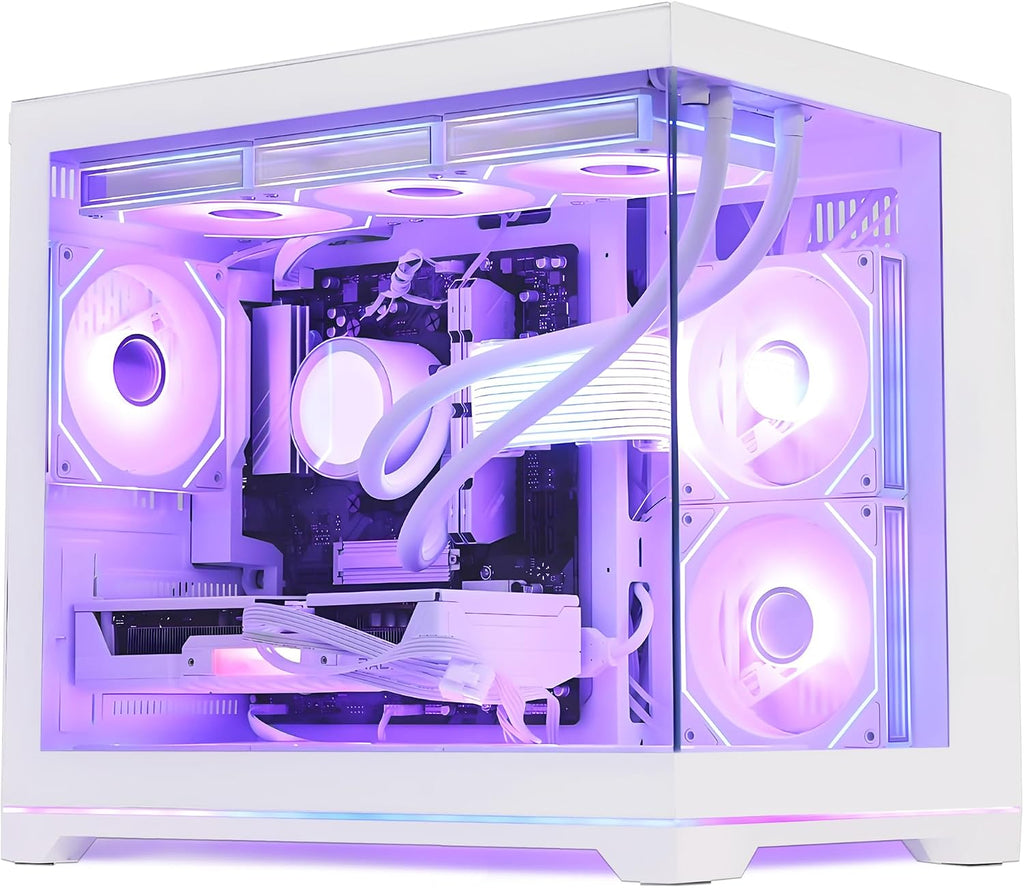 Ocean Park Gaming PC Desktop -AMD Ryzen 5 9600X 6-Core 3.9GHz -GeForce RTX 5060 8GB -32GB DDR5 RAM -1TB PCIe SSD -850W PSU -360mm AIO & APP RGB Fan Control -WiFi & BT -Windows 11 -White