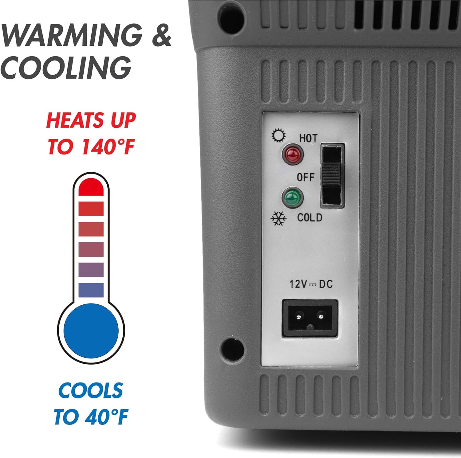 Wagan Electric Cooler & Warme 14 Liter Cooler 12V DC Portable Thermoelectric Fridge 110V AC Home Power Cord & 12V Car Adapter for Camping, Travel, Road Trip and Gift