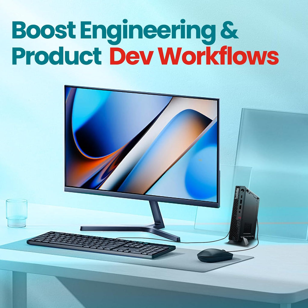 Lenovo ThinkStation P3 Tiny Mini Desktop Workstation, Intel Core i5-14500 Vpro, 16GB DDR5 RAM, 1TB NVMe SSD, Win 11 Pro,Wi-Fi 6 Mini PC Workstation for Engineering，Business，Office