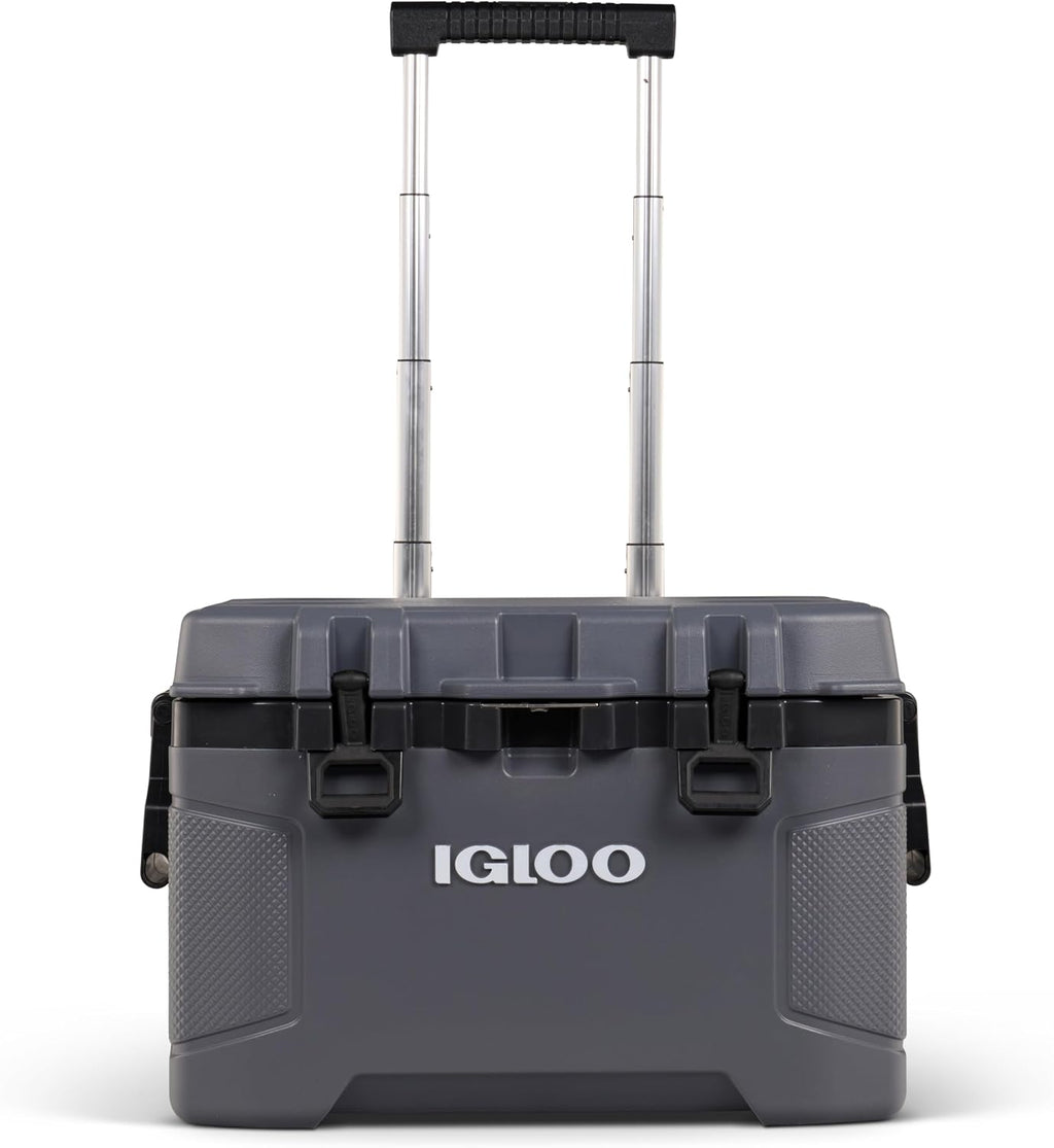 Igloo Trailmate 52Qt Wheeled Cooler, Insulated Hard Shell Ice Chest, Carbonite