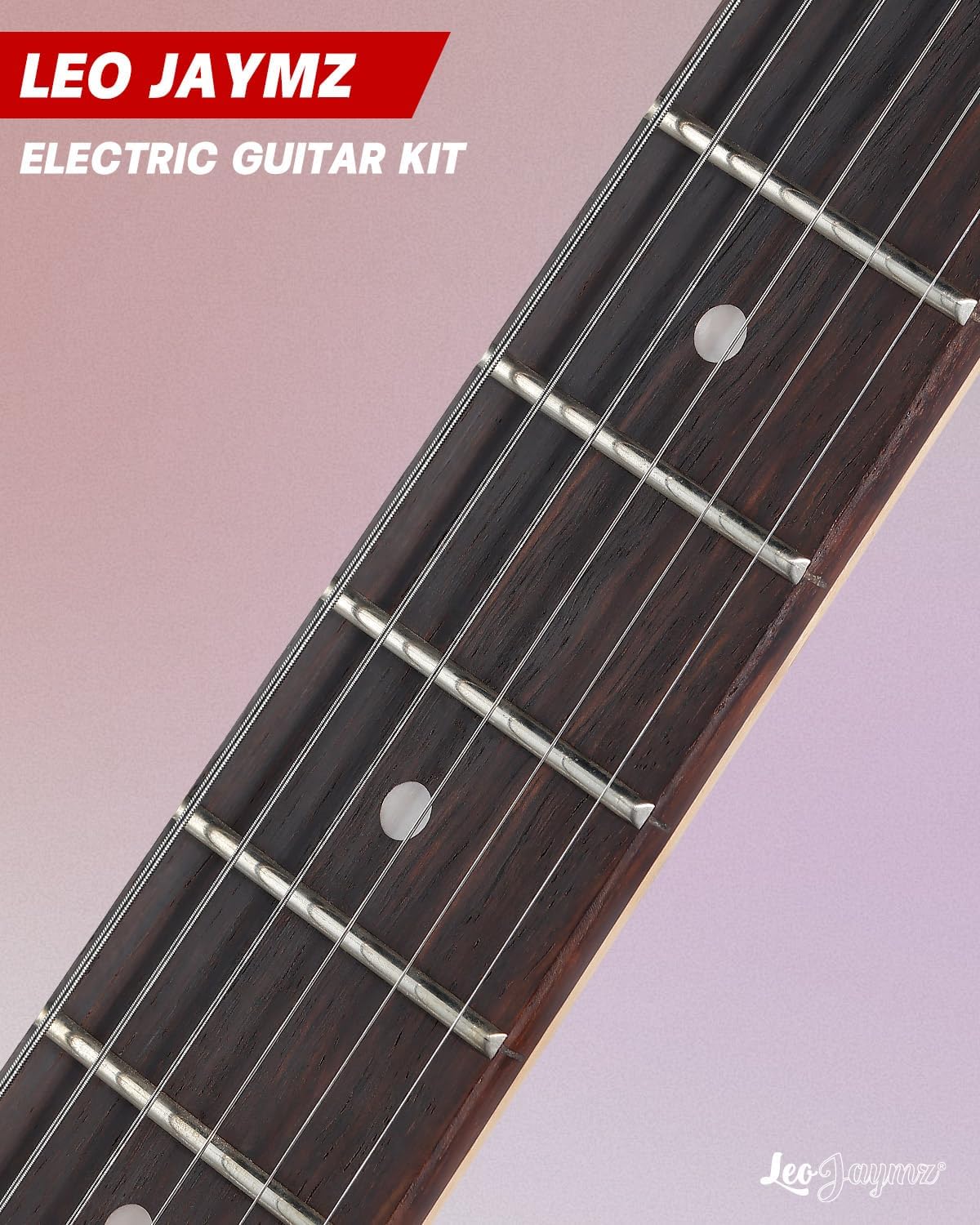 Leo Jaymz 39' Full Size ST Style Electric Guitar Starter Kit with SSH Pickup, 5W Portable Amp, Tuner, Gig Bag, Strap & Accessories (Red Ocean 5W)