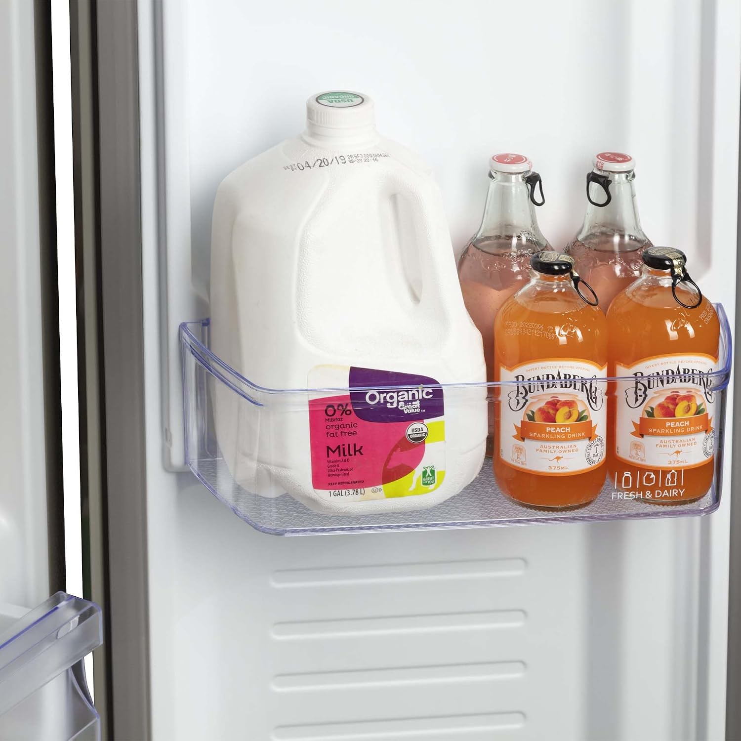 Hamilton Beach HBF1558 15.6 cu ft Counter Depth Full Size Refrigerator, Side Doors, Stainless