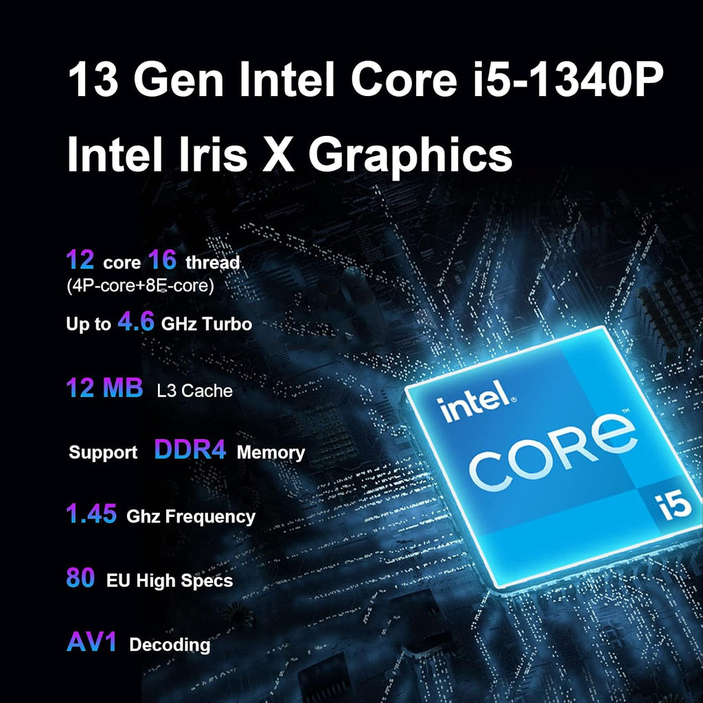 Intel NUC 13 Pro NUC13ANHi5 Arena Canyon Mini PC Mini Computer,Barebone,Intel Core i5-1340P 12 Core,16 Thread,Up to 4.6 GHz Turbo,NVMe SSD DDR4,WiFi 6E,BT 5.3,8K Support,Gaming,No RAM,No SSD,NO OS